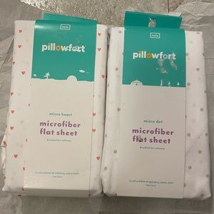 2 microfiber flat sheets